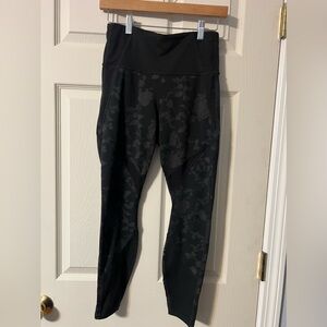 Athleta Black floral High-Waisted Leggings size Small